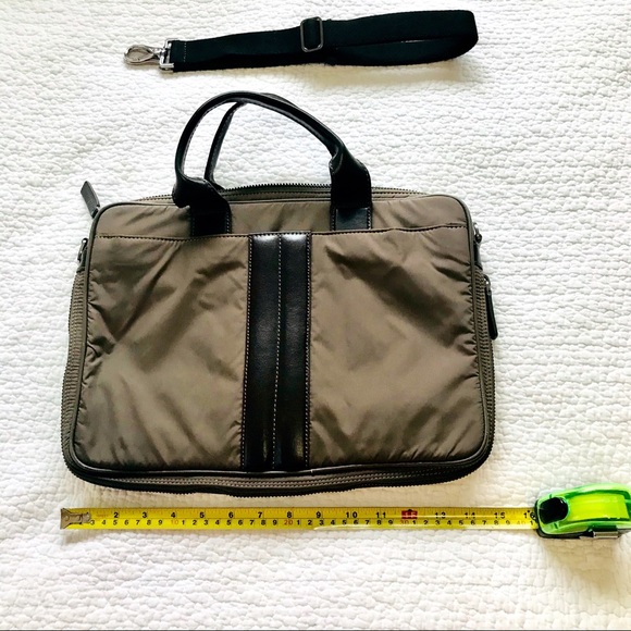 NWOT Bugatchi Nylon/Leather Laptop Bag - Picture 3 of 8